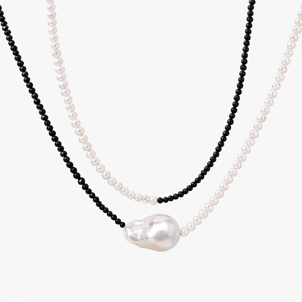 IEUM black faceted quartz necklace - Ameza