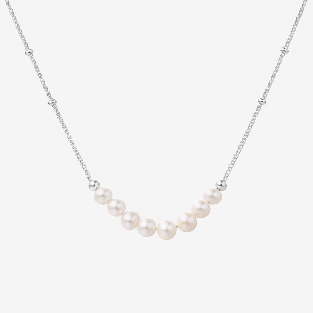 MINA sterling silver pearl necklace - Ameza