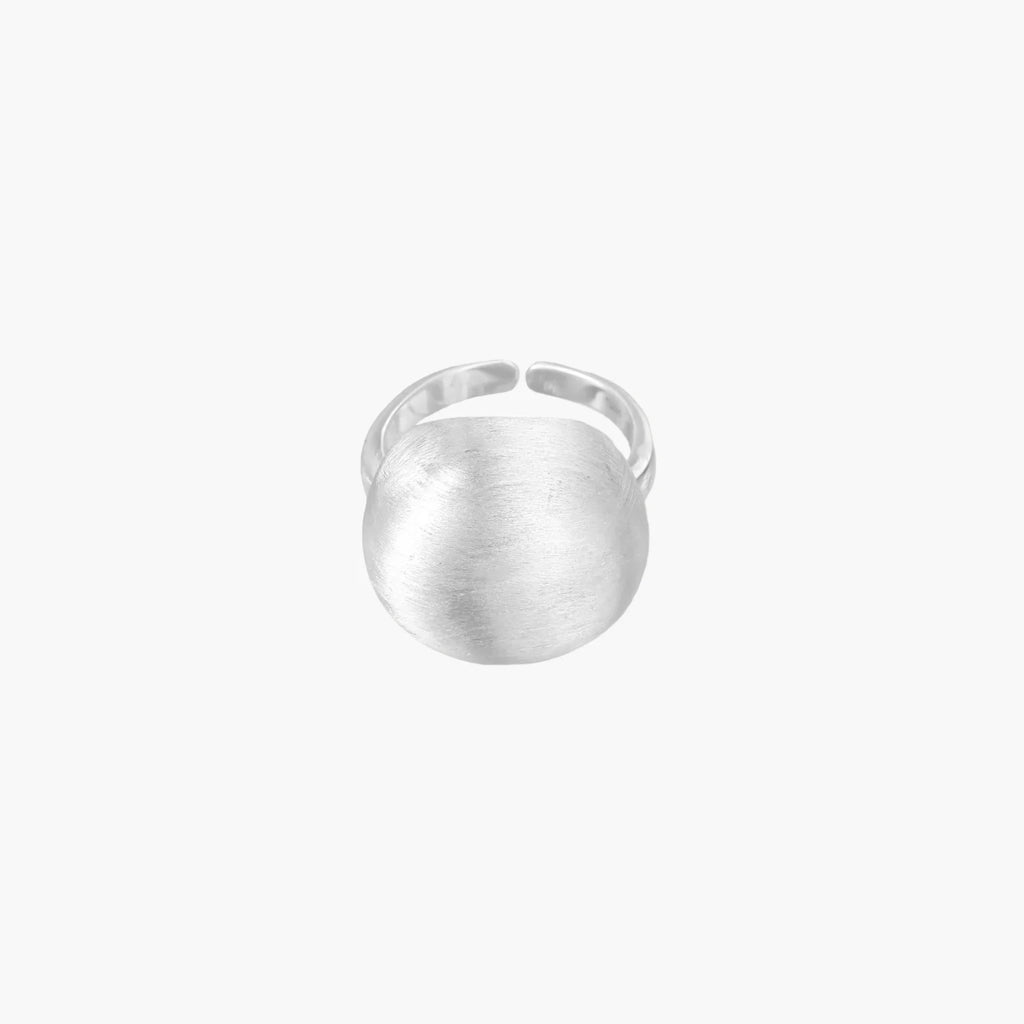 NUN brushed sterling silver dome ring - Ameza