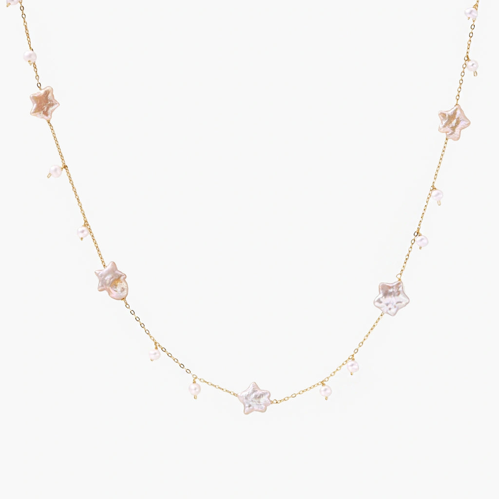 SAE celestial pearl star necklace - Ameza